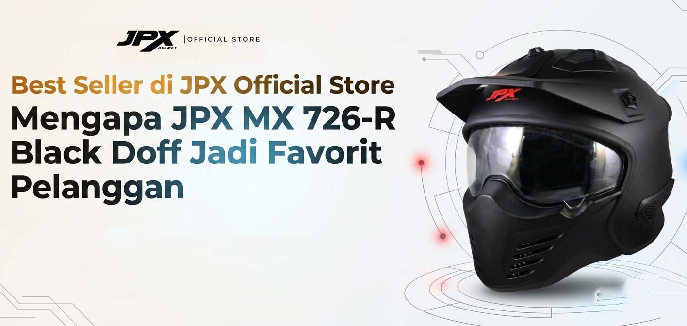 Best Seller di JPX Official Store: Mengapa JPX MX 726-R Black Doff Jadi Favorit Pelanggan